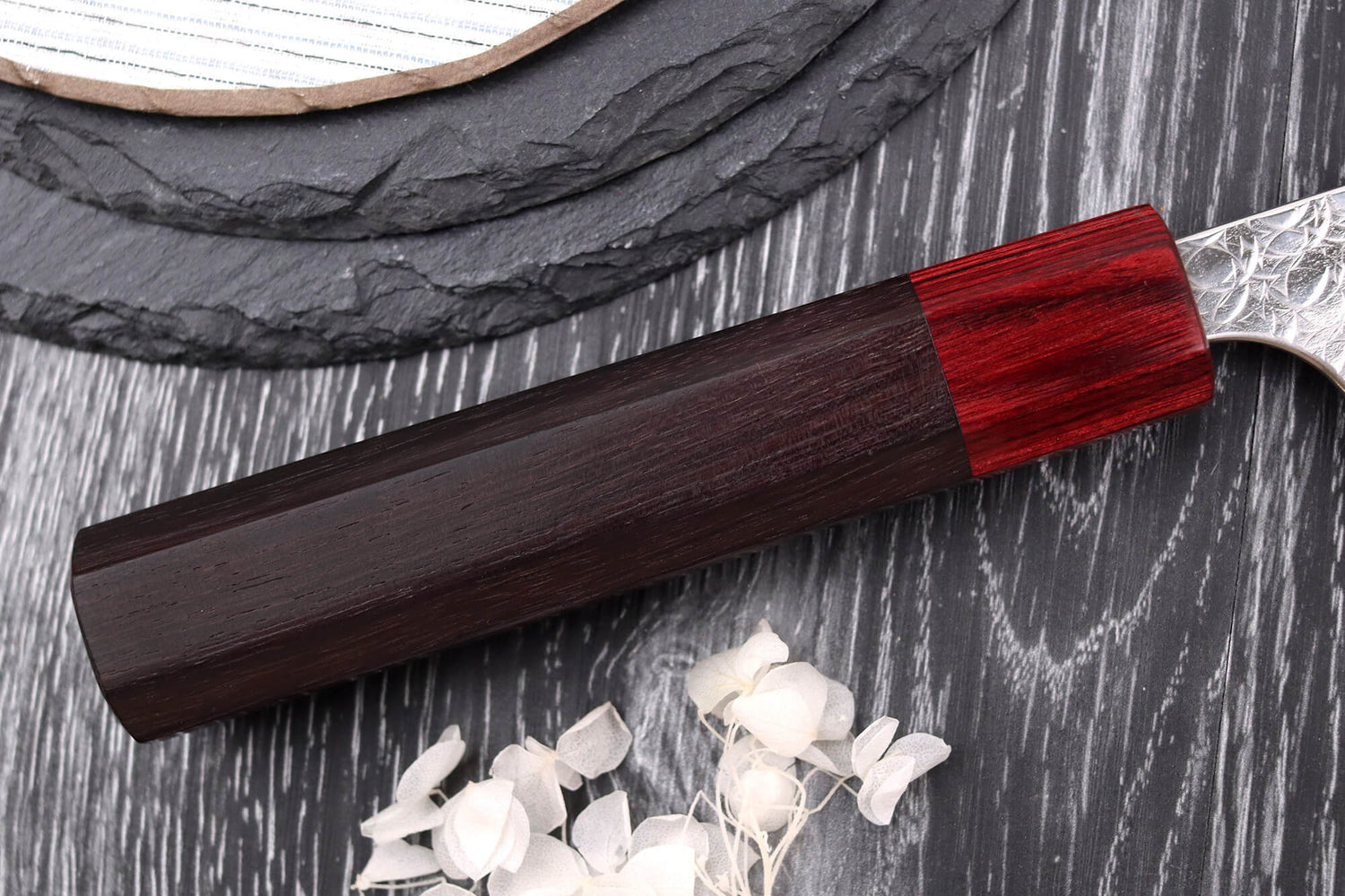 Couteau kiritsuke japonais artisanal Yoshimi Kato Minamo SG2 Tsuchime 21cm