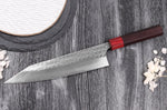 Couteau kiritsuke japonais artisanal Yoshimi Kato Minamo SG2 Tsuchime 21cm