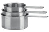 Set de 3 casseroles Cristel Strate Fixe en acier inox 18/10 - 16, 18 et 20cm