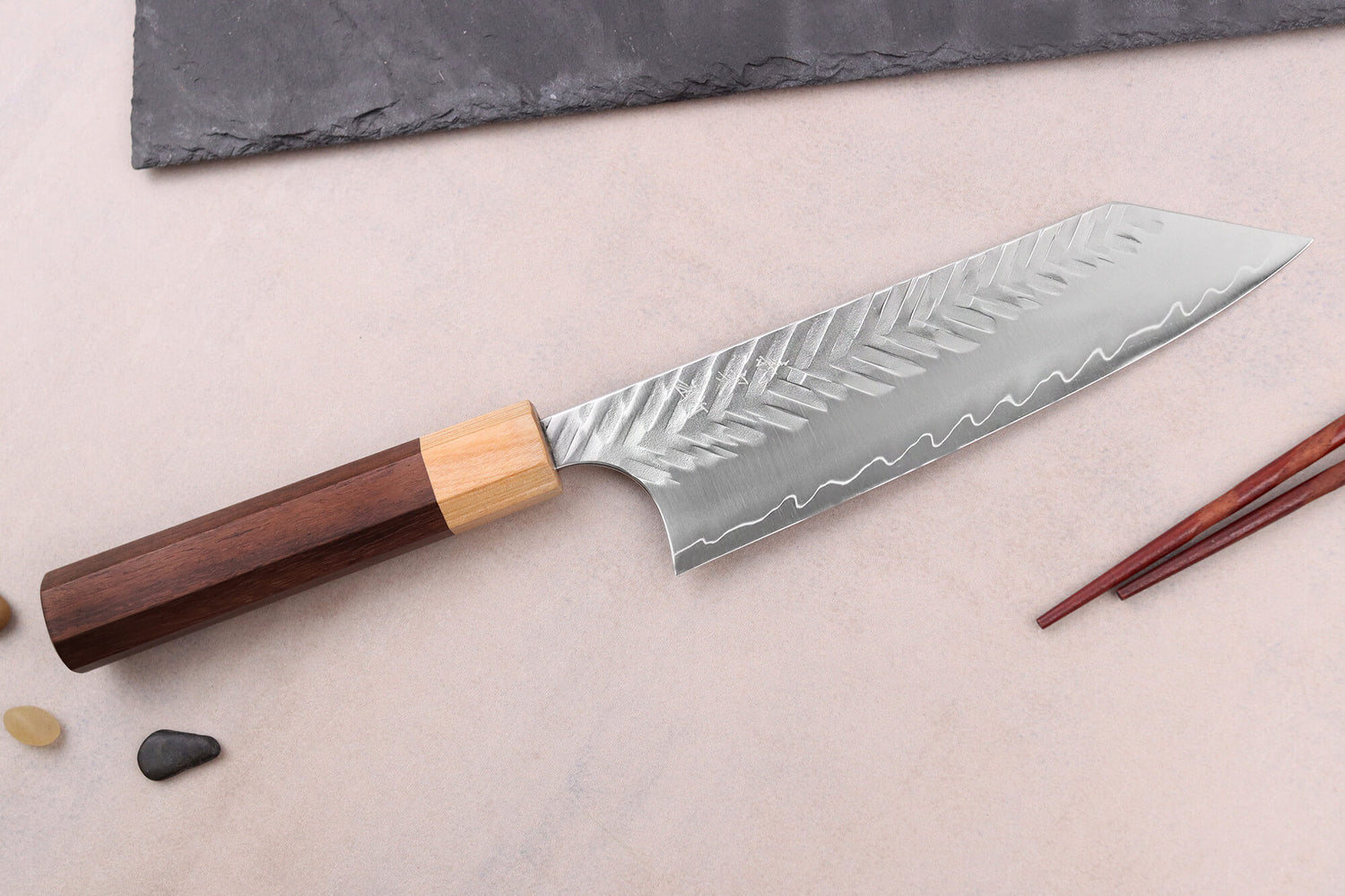 Couteau bunka 16,5cm japonais artisanal Yoshimi Kato SPG Strix V-Tsuchime
