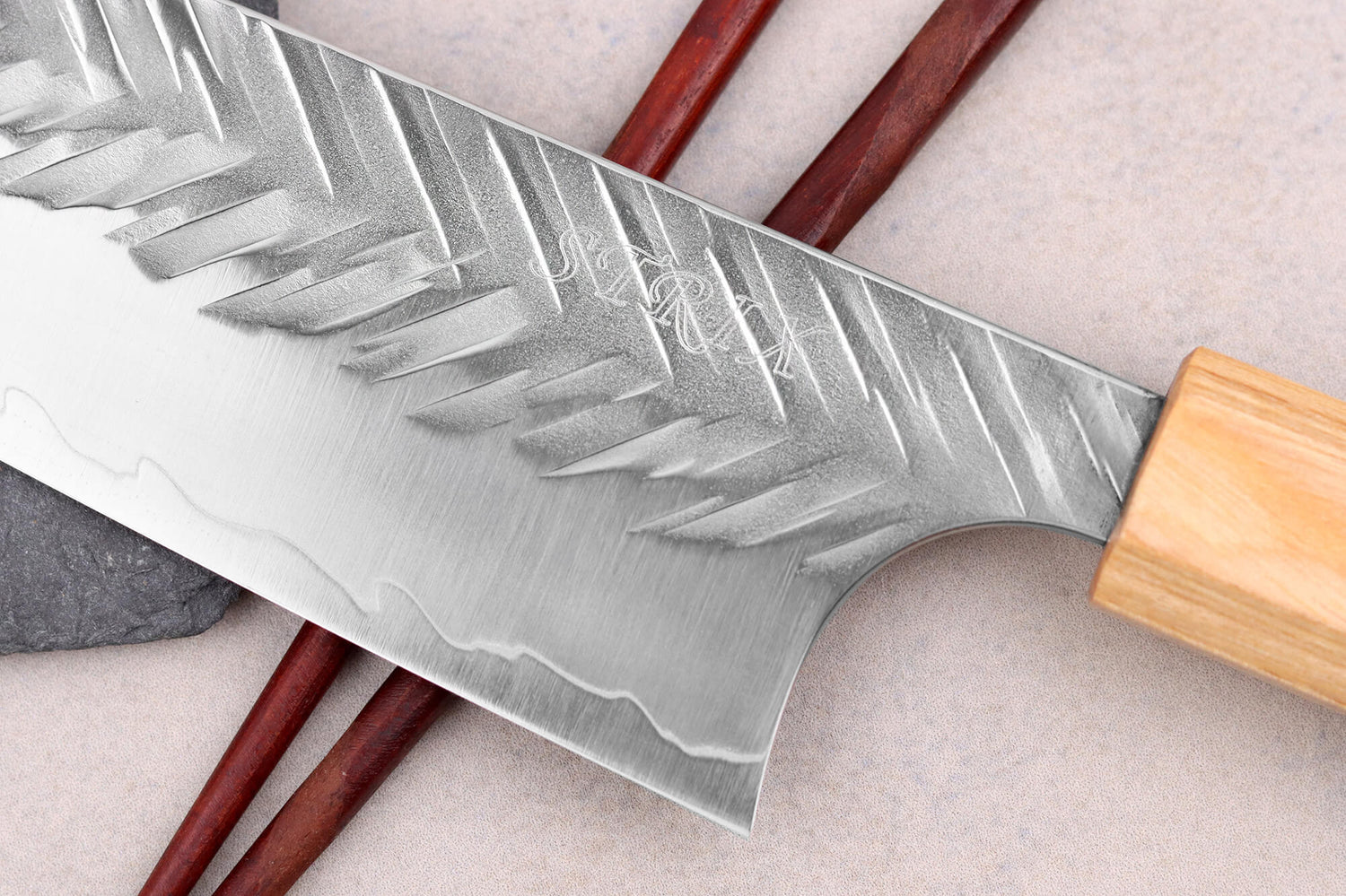 Couteau bunka 16,5cm japonais artisanal Yoshimi Kato SPG Strix V-Tsuchime