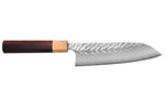 Couteau santoku 16,5cm japonais artisanal Yoshimi Kato SPG Strix V-Tsuchime