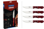 Coffret de 4 couteaux à steak Tramontina Jumbo coloris rouge