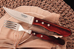Coffret de 4 couteaux à steak Tramontina Jumbo coloris rouge