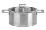 Faitout Cristel Strate Fixe en acier inox 18/10 + couvercle en verre plat - 24cm