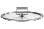 Faitout Cristel Strate Fixe en acier inox 18/10 + couvercle en verre plat