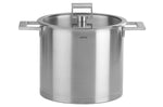 Marmite Cristel Strate Fixe en acier inox 18/10 + couvercle en verre plat - 22cm