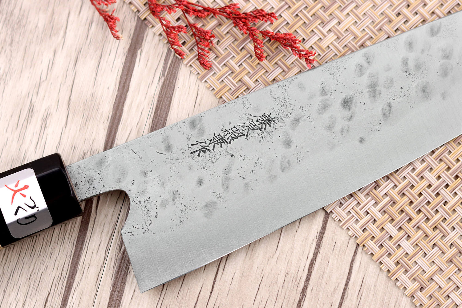 Couteau de chef 21cm japonais artisanal Fujiwara Maboroshi manche en magnolia