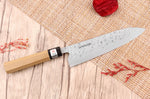 Couteau de chef 21cm japonais artisanal Fujiwara Maboroshi manche en magnolia