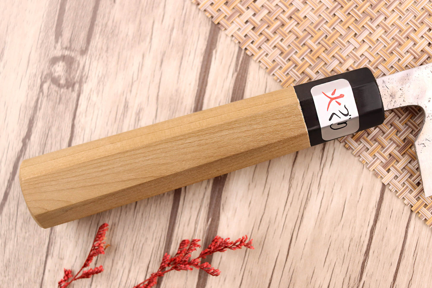 Couteau de chef 21cm japonais artisanal Fujiwara Maboroshi manche en magnolia