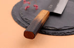 Couteau kiritsuke 21cm japonais artisanal Yuzo Black AS chêne brûlé