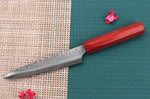 Couteau universel japonais artisanal Kei Kobayashi SG2 Damas Heptagone 15cm