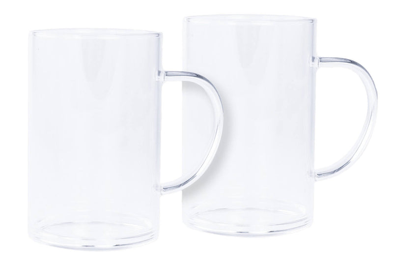 Set 2 tasses à café Cristel en verre borosilicate