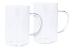 Set 2 tasses à café Cristel en verre borosilicate