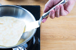 Spatule coudée large Cristel POC en acier inoxydable