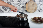 Spatule étroite Cristel POC en acier inoxydable et silicone