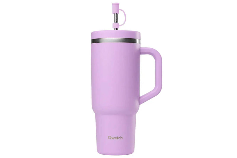 Travel cup isotherme Qwetch Matt inox recyclé 900ml – 8 coloris - Lavande