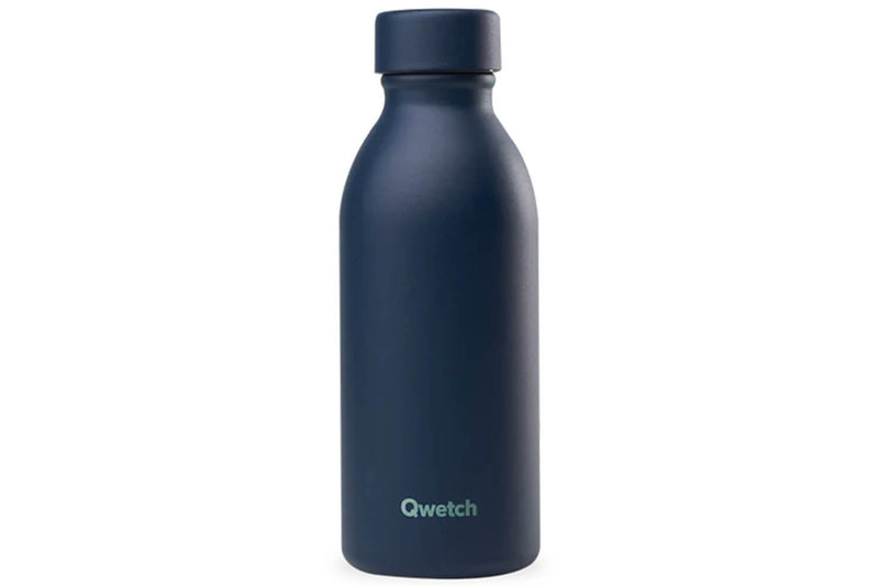 Bouteille isotherme Qwetch Icon inox recyclé 500ml – 10 coloris - Bleu nuit