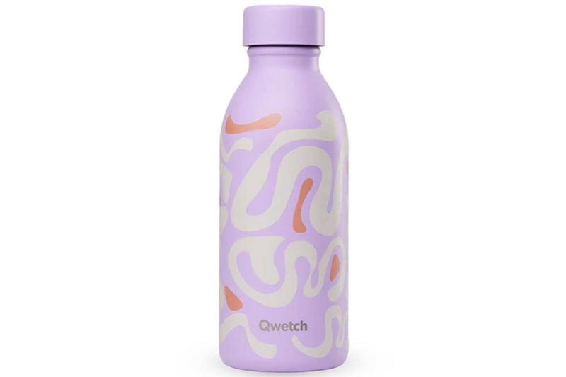 Bouteille isotherme Qwetch Icon inox recyclé 500ml – 10 coloris - Waves Lavande