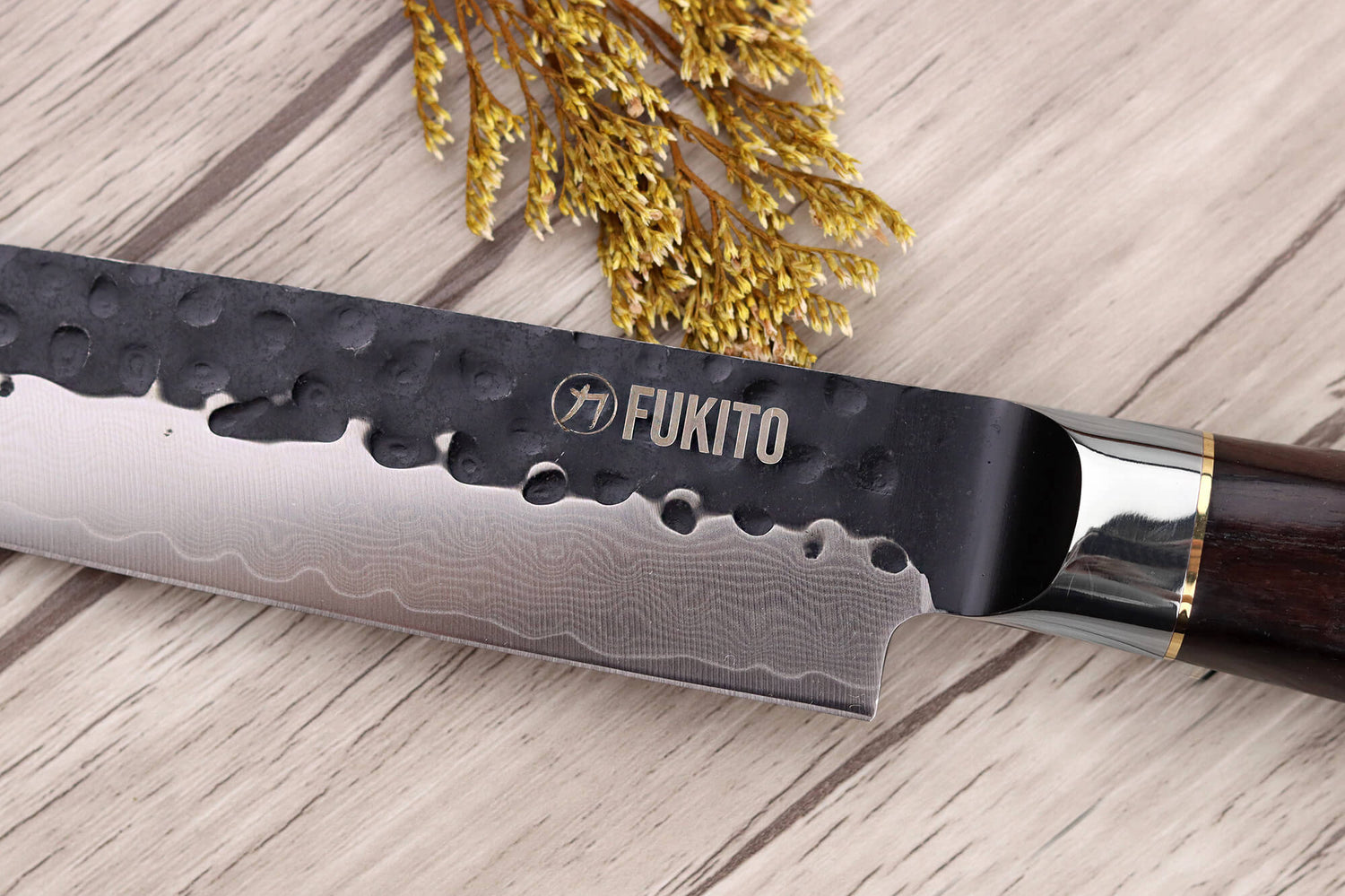Couteau sujihiki 20cm Fukito Ébène Damas VG10