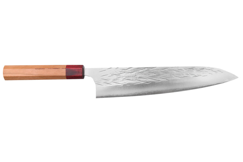 Couteau de chef japonais artisanal Yu Kurosaki Sasame acier cobalt 24cm