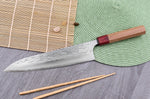 Couteau de chef japonais artisanal Yu Kurosaki Sasame acier cobalt 24cm