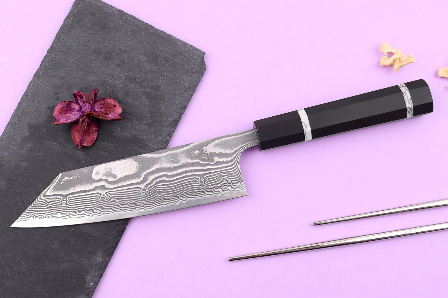 Couteau bunka 16,5cm japonais artisanal Yuzo Kanko Damas SG2