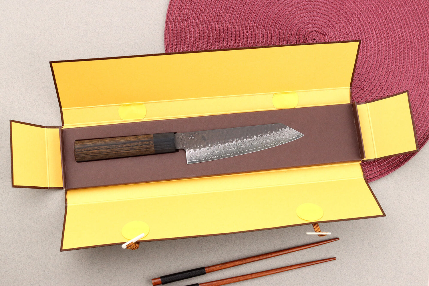 Couteau bunka 14,5cm japonais Shizu Hamono Gen VG10 damas
