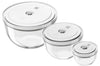 Set de 3 bols sous vide Zwilling Fresh & Save en verre borosilicate avec couvercle