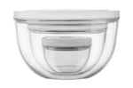Set de 3 bols sous vide Zwilling Fresh & Save en verre borosilicate avec couvercle