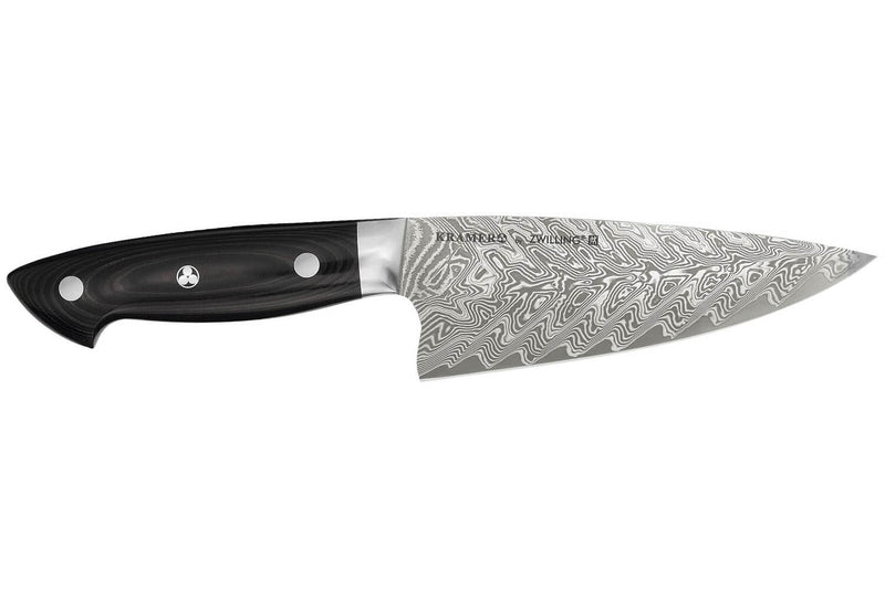 Couteau de chef japonais Zwilling Kramer Euro Stainless 16cm damassé manche en micarta
