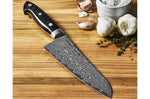 Couteau santoku japonais Zwilling Kramer Euro Stainless 18cm damassé manche en micarta
