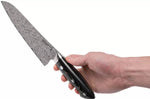 Couteau santoku japonais Zwilling Kramer Euro Stainless 18cm damassé manche en micarta
