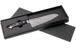 Couteau santoku japonais Zwilling Kramer Euro Stainless 18cm damassé manche en micarta
