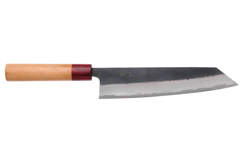 Couteau de chef kiritsuke japonais artisanal Wusaki Yuzo BS2 damas 21cm