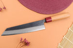 Couteau de chef kiritsuke japonais artisanal Wusaki Yuzo BS2 damas 21cm