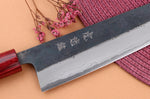 Couteau de chef kiritsuke japonais artisanal Wusaki Yuzo BS2 damas 21cm