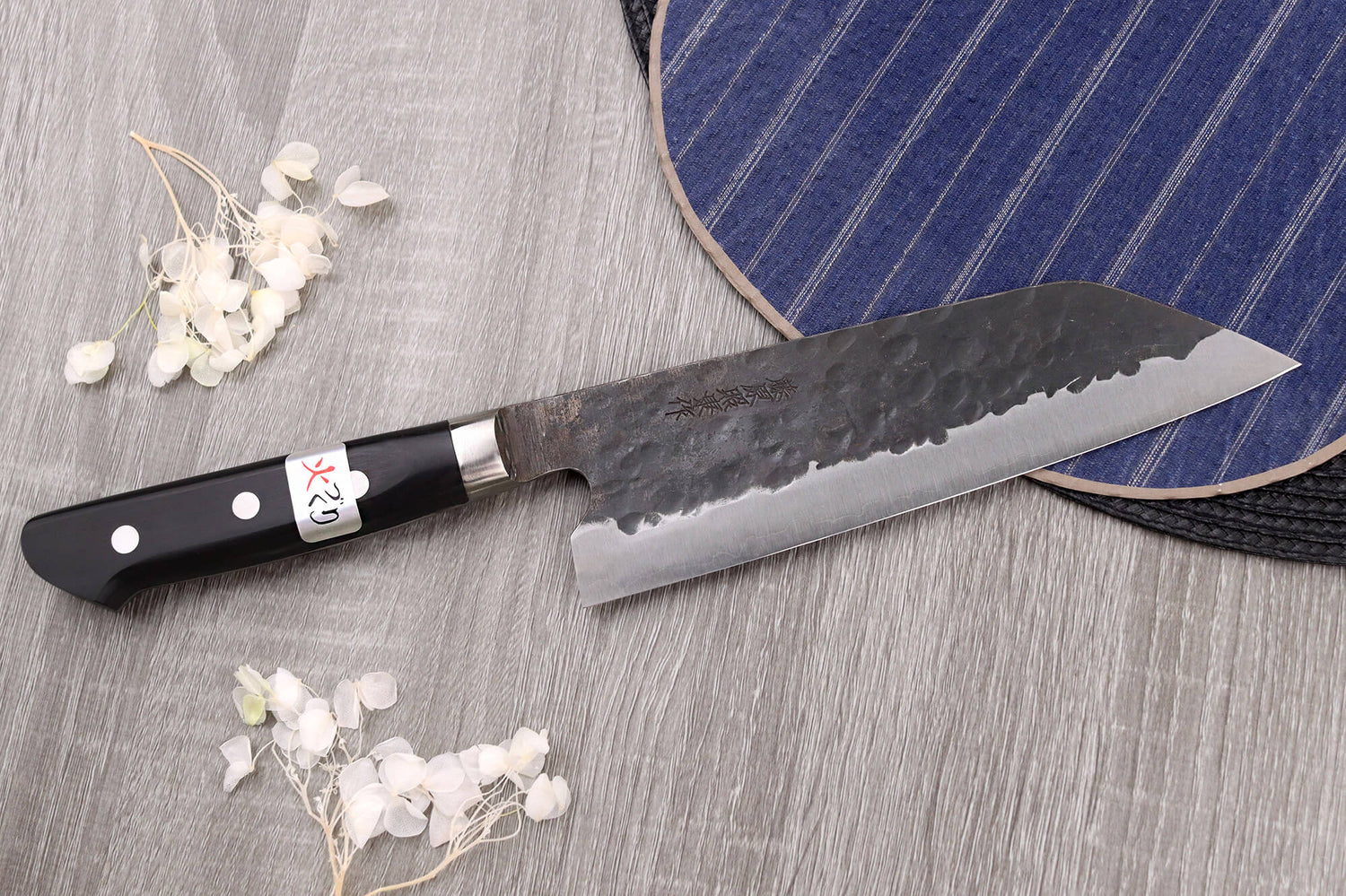 Couteau santoku 18cm japonais artisanal Fujiwara Denka