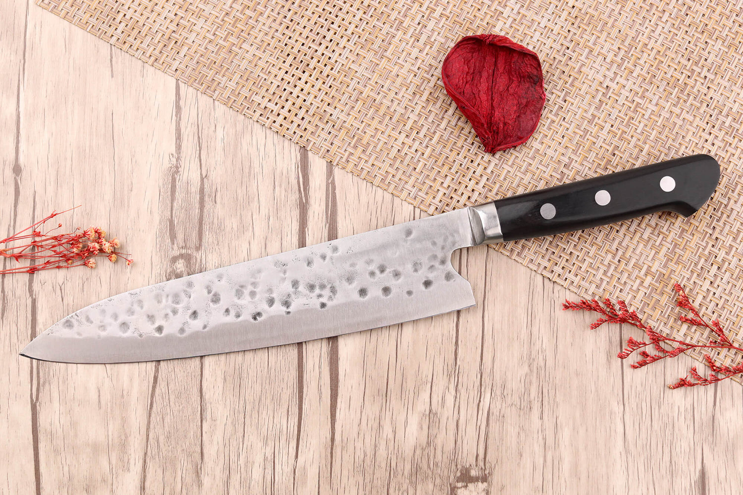 Couteau de chef 24cm japonais artisanal Fujiwara Maboroshi