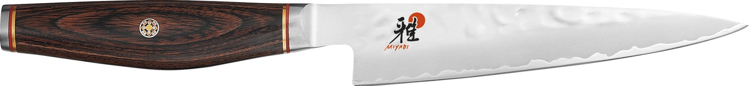 Couteau universel japonais Miyabi 6000MCT lame martelée 13cm + manche en Pakka