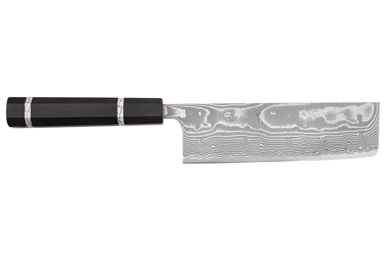 Couteau nakiri 16,5cm japonais artisanal Yuzo Kanko Damas SG2
