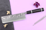 Couteau nakiri 16,5cm japonais artisanal Yuzo Kanko Damas SG2