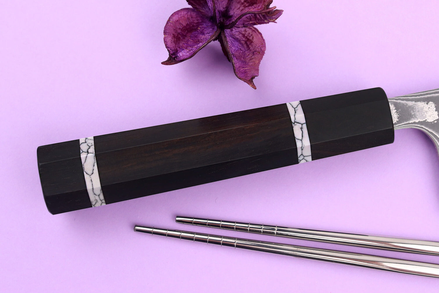 Couteau nakiri 16,5cm japonais artisanal Yuzo Kanko Damas SG2