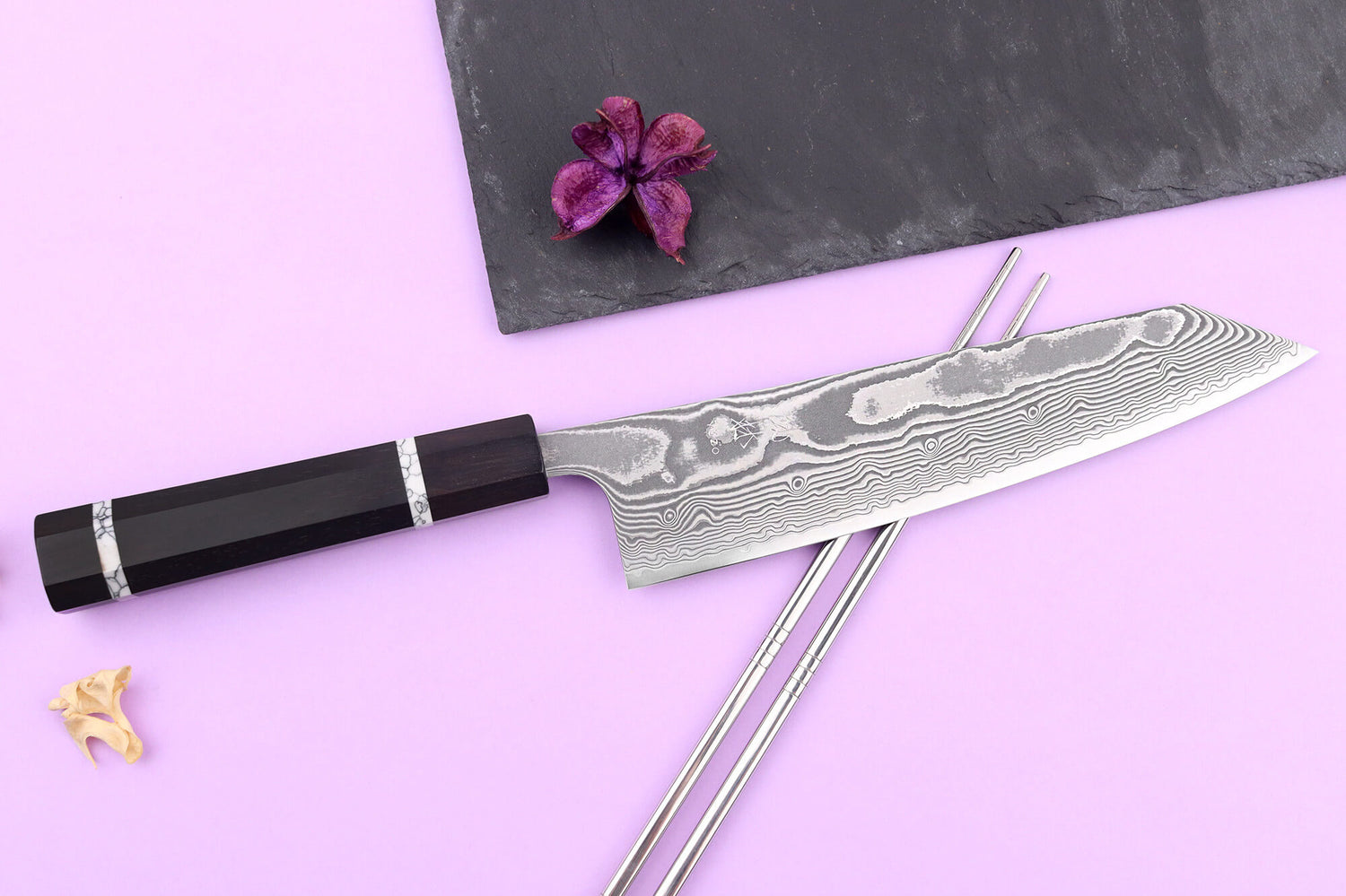 Couteau de chef kiritsuke 21cm japonais artisanal Yuzo Kanko Damas SG2