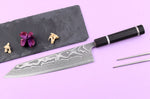 Couteau de chef kiritsuke 24cm japonais artisanal Yuzo Kanko Damas SG2