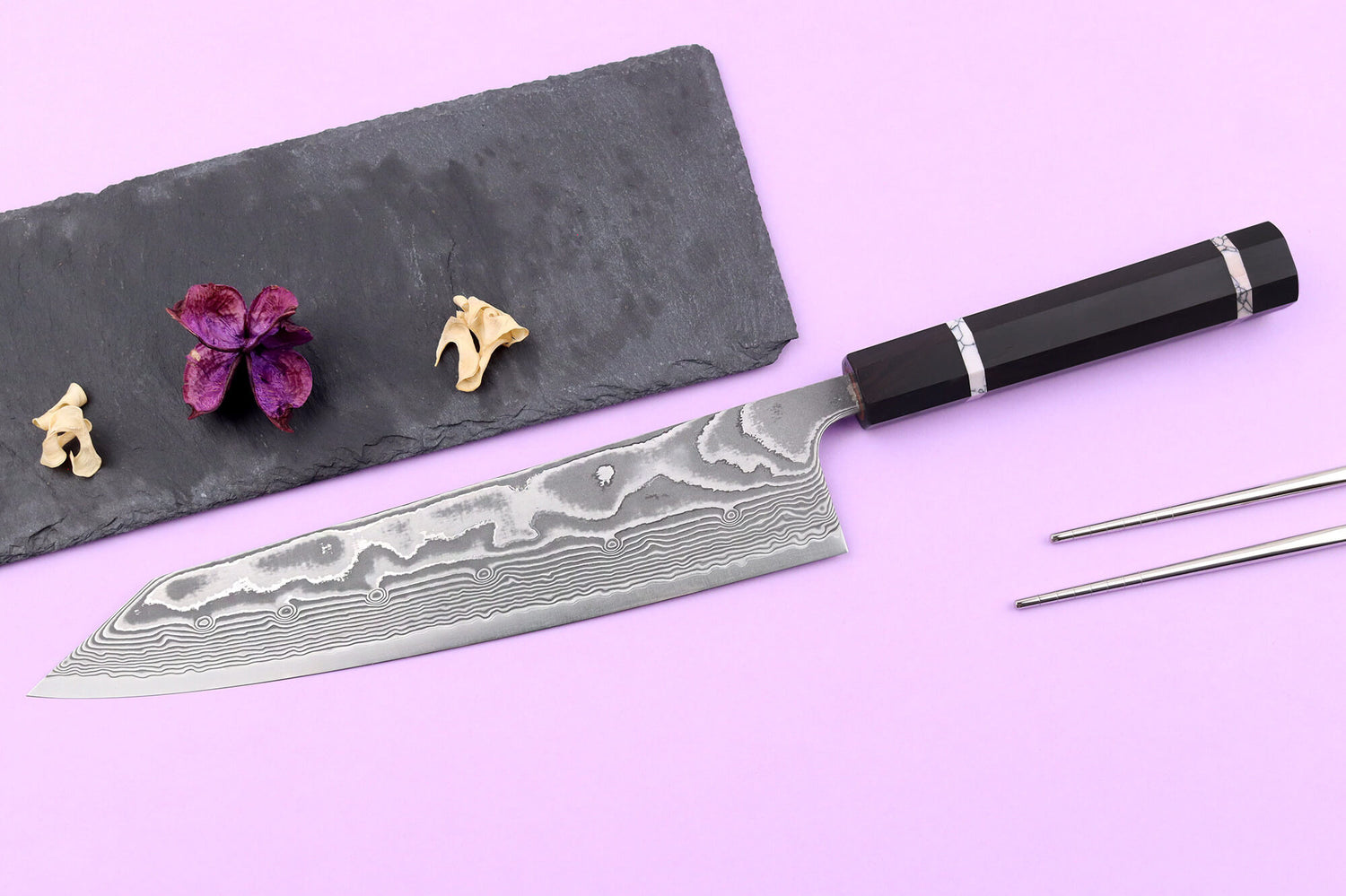 Couteau de chef kiritsuke 24cm japonais artisanal Yuzo Kanko Damas SG2