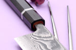 Couteau de chef kiritsuke 24cm japonais artisanal Yuzo Kanko Damas SG2