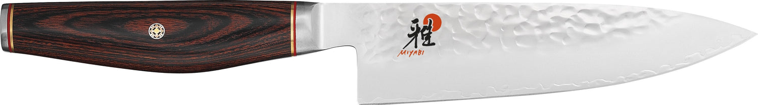 Couteau de chef japonais Miyabi 6000MCT lame martelée 16cm + manche en Pakka