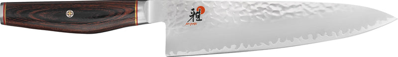 Couteau de chef japonais Miyabi 6000MCT lame martelée 20cm + manche en Pakka