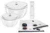 Set de démarrage Zwilling Fresh & Save 9 pièces 1 pompe à vide + 2 bols en verre M/L + 4 sacs S/M